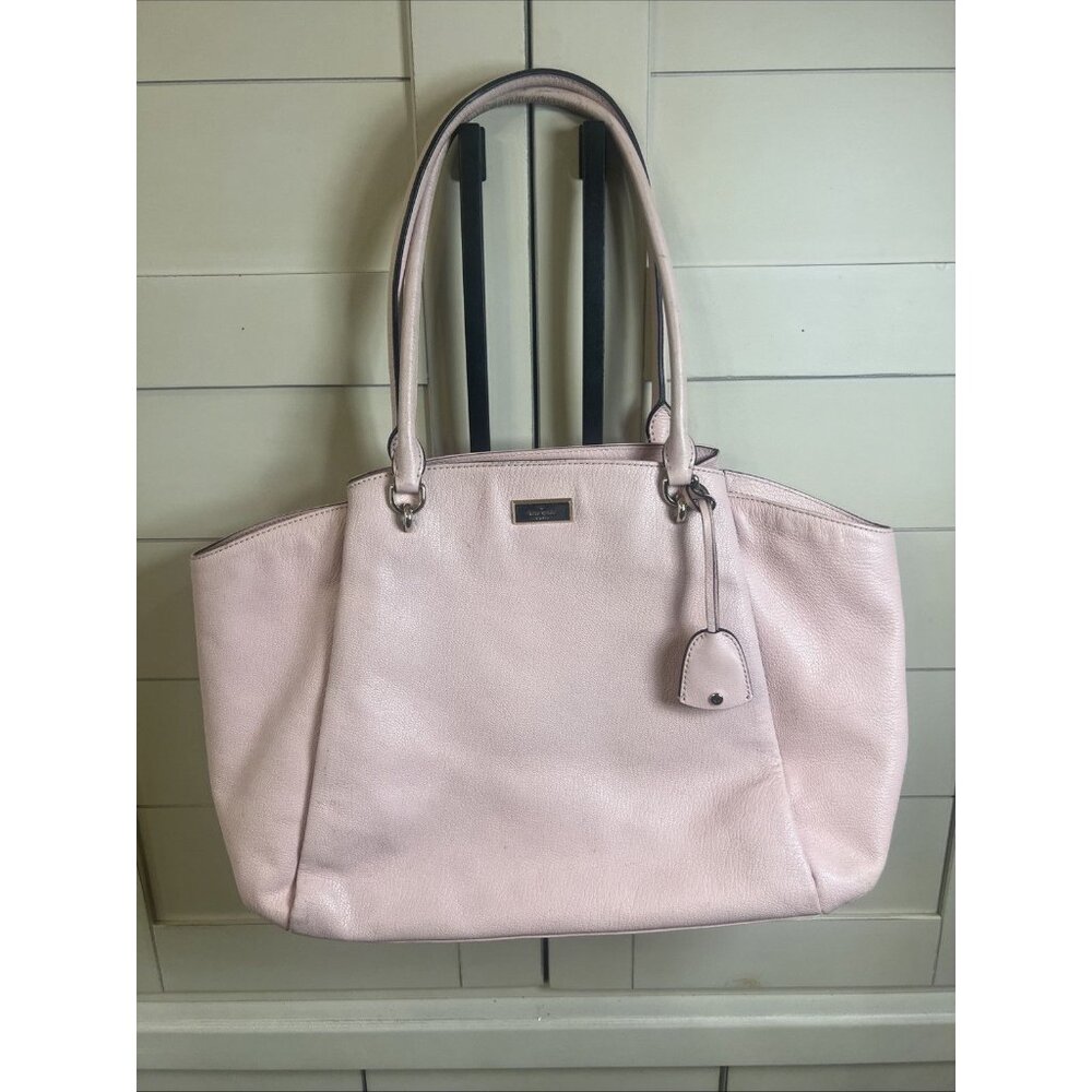 Kate Spade New York Pebbled Leather Large Tote Shoulder Bag - Pink-Work Bag